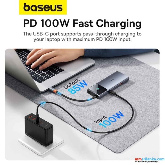 Baseus 6-in-1 USB-C HUB Metal Gleam Series II – Space Grey 